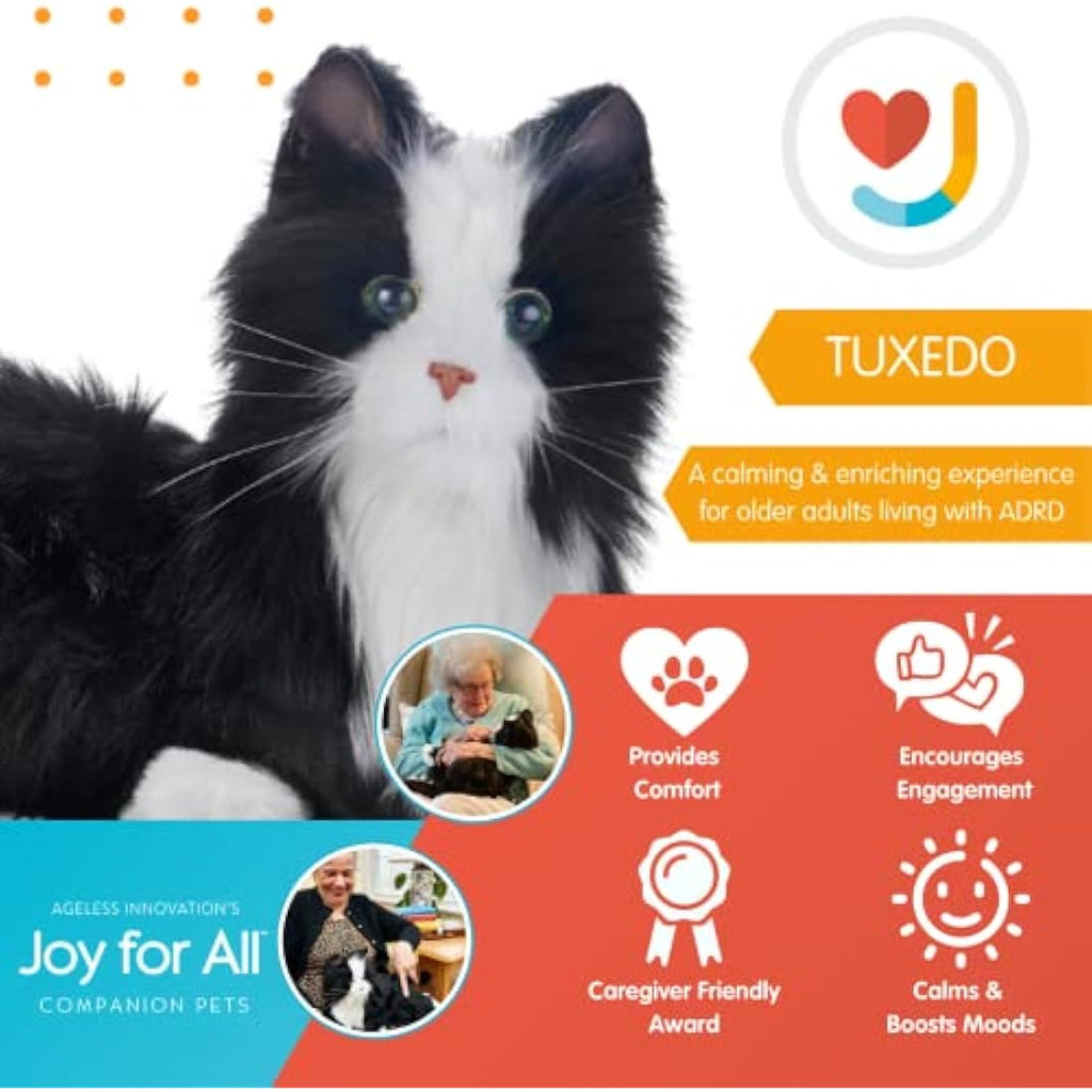 Joy For All Interactive Pet Cat – Realistic Tuxedo Companion Robot