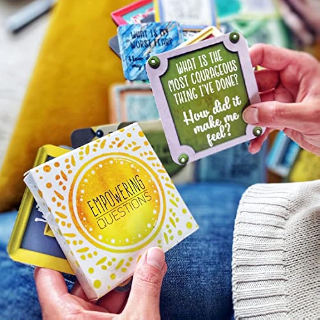 Sunny Present Empowering Questions Cards - 52 Self Care & Mindfulness