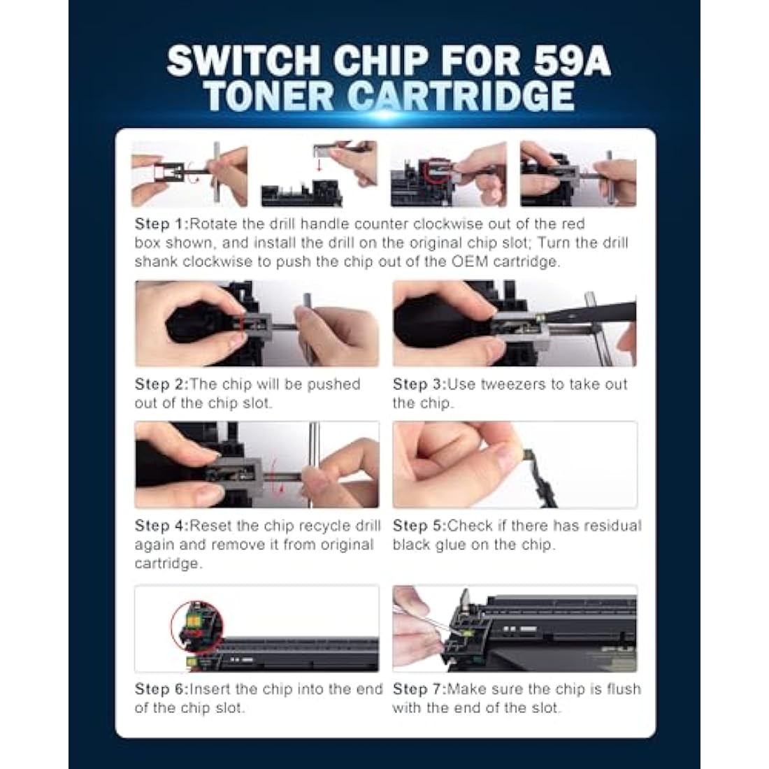 HALLOLUX 59A CF259A Black Toner for LaserJet Pro M404 M428 – No Chip
