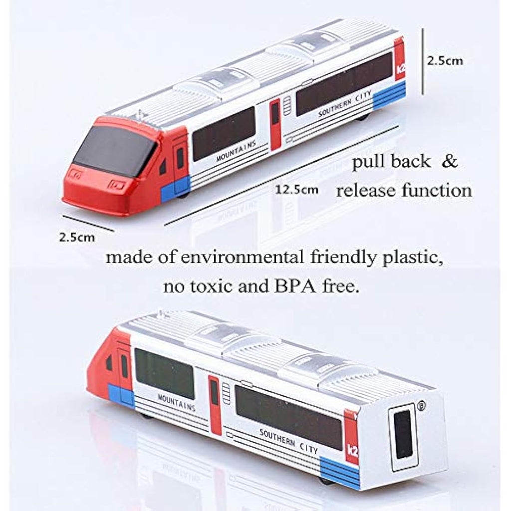 CORPER TOYS Pull Back Bullet Train Set - 12 Pack High Speed Toy Locomotives