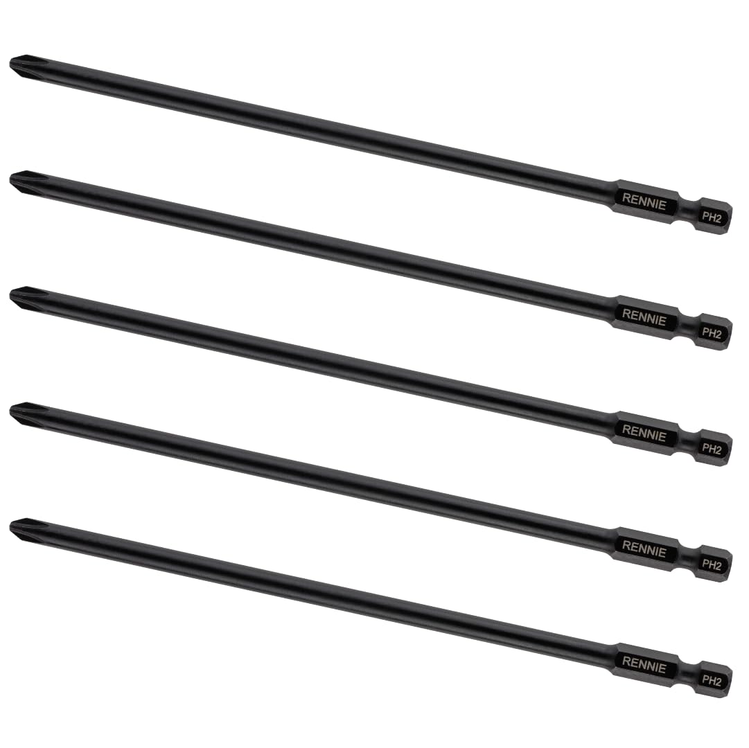 Rennie Tools PH2 157mm Collated Drywall Screwdriver Bits for Makita – 5 Pack