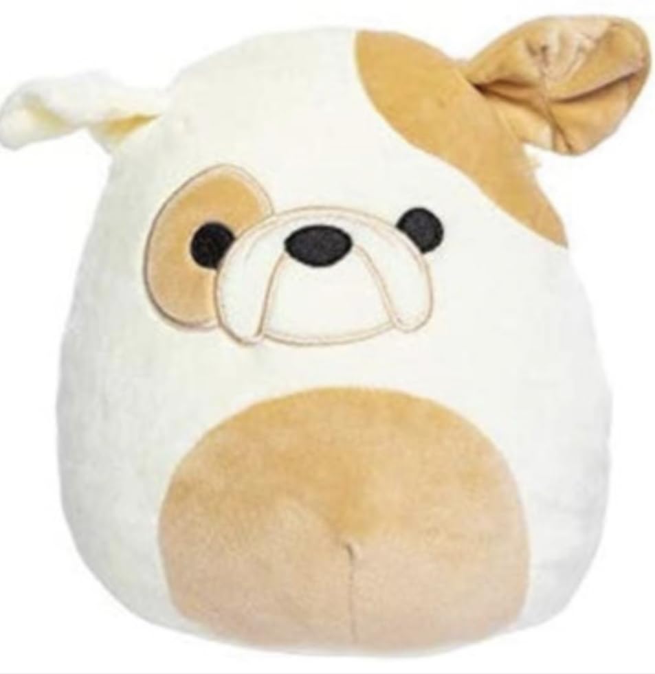 Squishmallows Brock the Bulldog 12-Inch Plush Toy with Fuzzy Belly