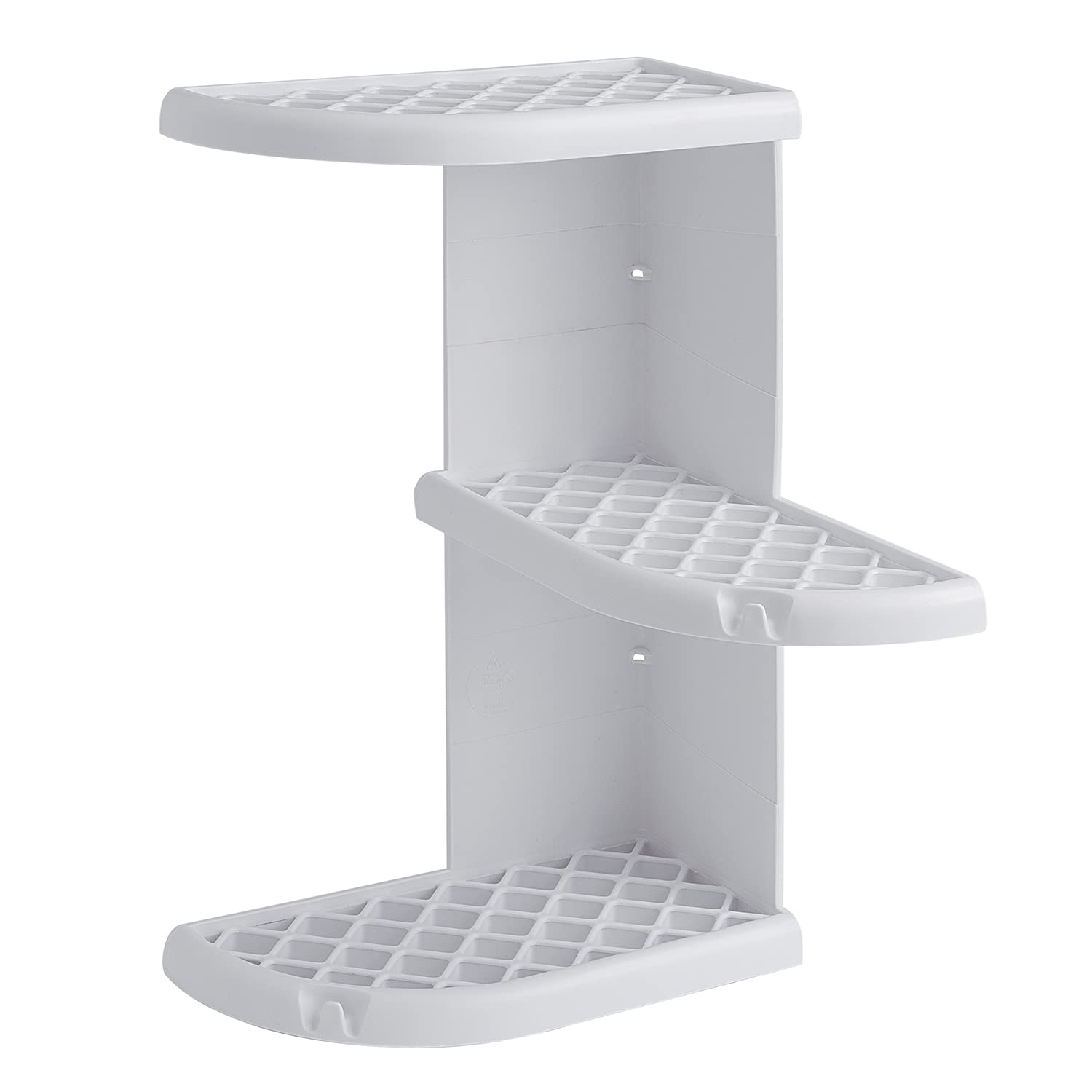 Gedy Oscar Shower Caddy – White Thermoplastic Resin Bathroom Organizer