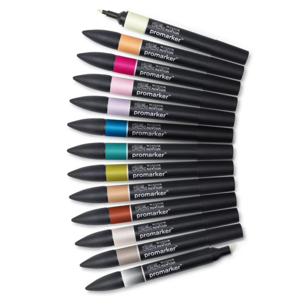 Winsor & Newton ProMarker Manga Romance Set - 13 Dual Tip Alcohol Markers