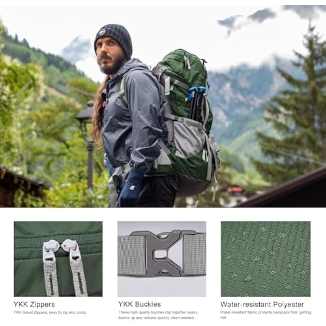 Mountaintop 70L Hiking Backpack | Internal Frame Trekking Rucksack