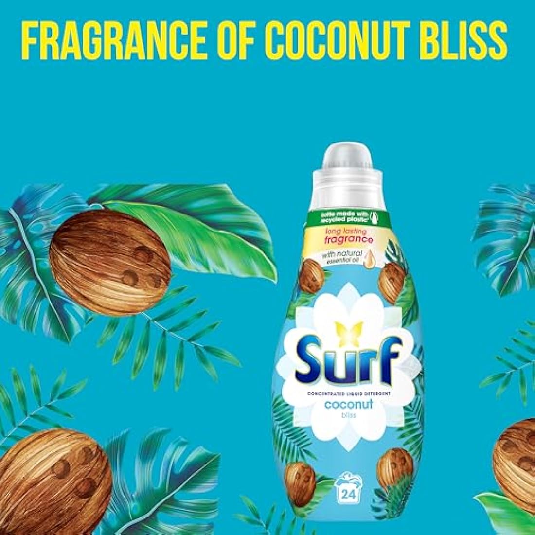 Surf Coconut Bliss Liquid Laundry Detergent - 192 Washes (8 x 648ml)