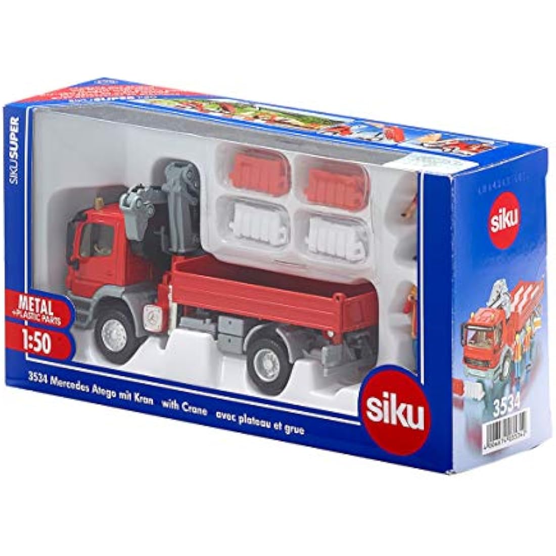 siku 3534 Mercedes-Benz Atego Lorry with Crane – 1:50 Diecast Model