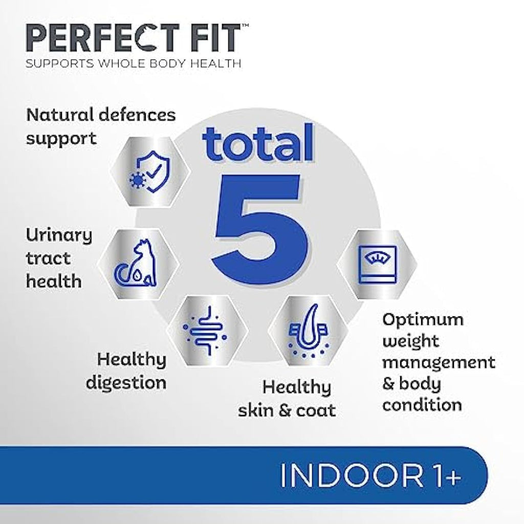 Perfect Fit Indoor Adult 1+ Dry Cat Food | Rich in Chicken - 7kg Bag