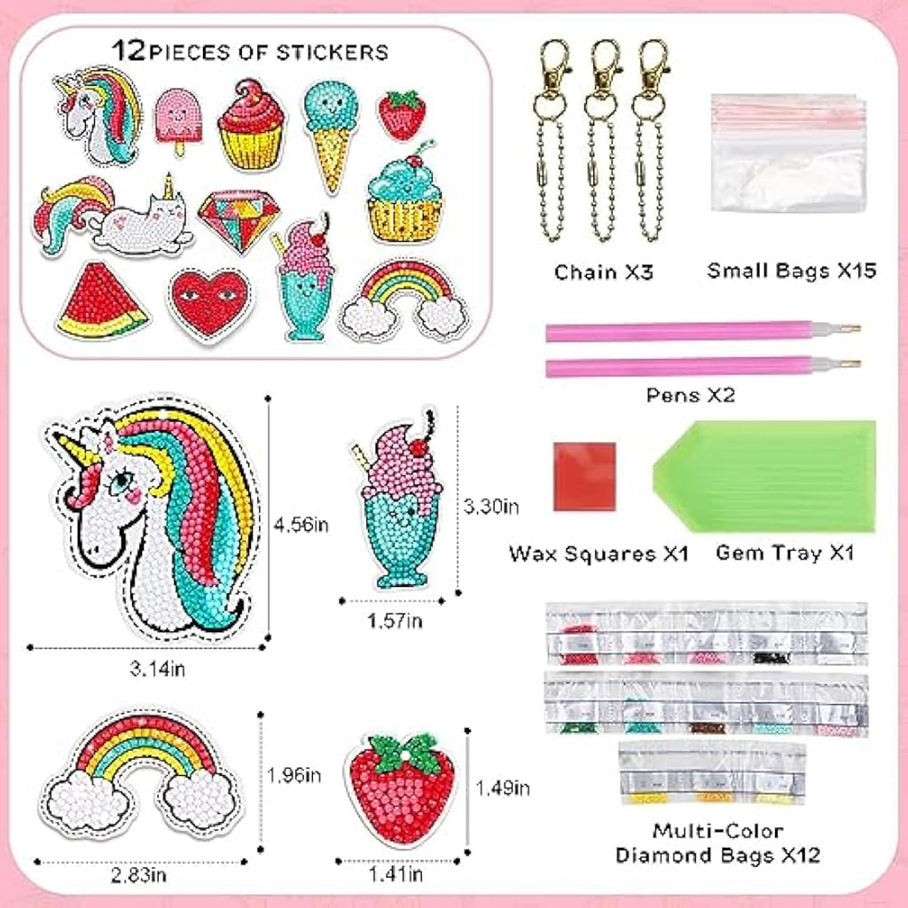 Jolof Store DIY Diamond Painting Keychain Kit - Mosaic Arts and Crafts for Girls