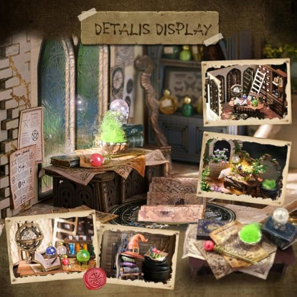 CUTEBEE Magic House DIY Miniature Dollhouse Kit with Dust Cover