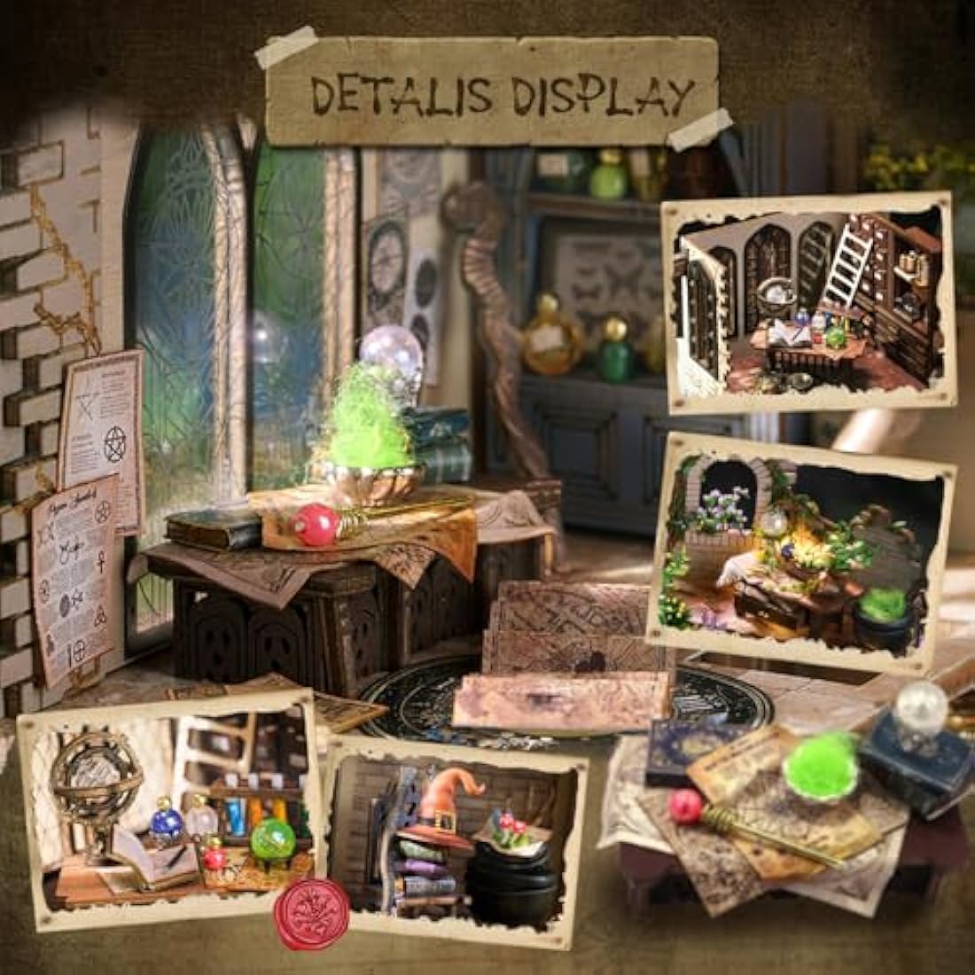CUTEBEE Magic House DIY Miniature Dollhouse Kit with Dust Cover