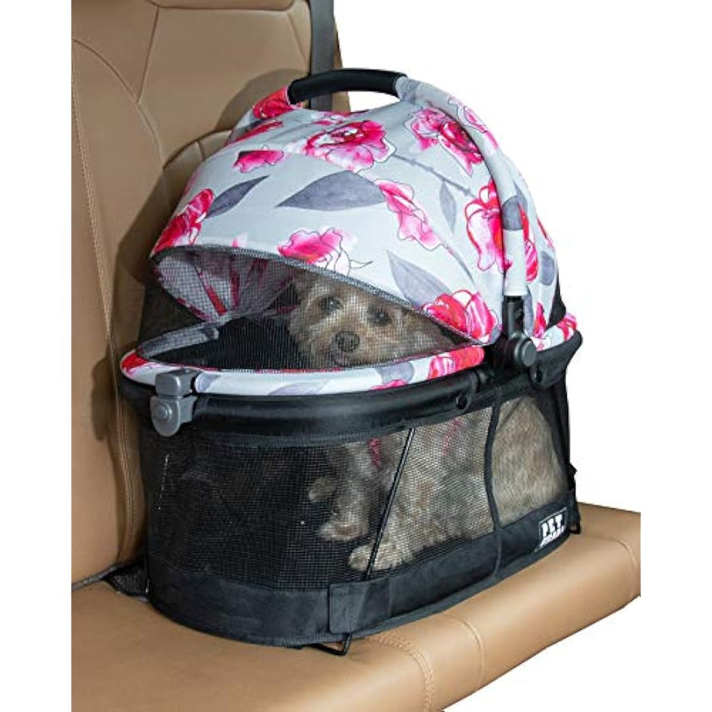 Pet Gear View 360 Pet Carrier & Car Seat for Small Dogs & Cats, Floral