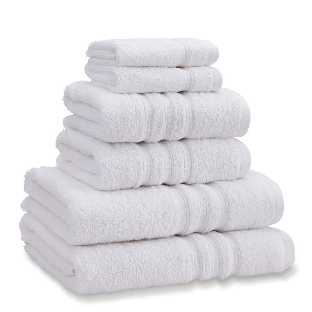 Catherine Lansfield 6 Piece Zero Twist Cotton Towel Bale Set - White