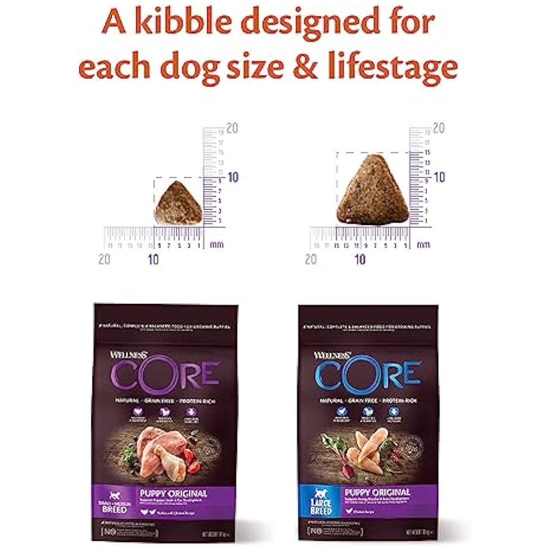 Wellness CORE Large Breed Puppy Food – Grain-Free Chicken Recipe, 10kg