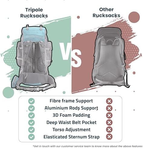 Tripole Walker 55L Trekking Rucksack | Internal Frame & Laptop Sleeve