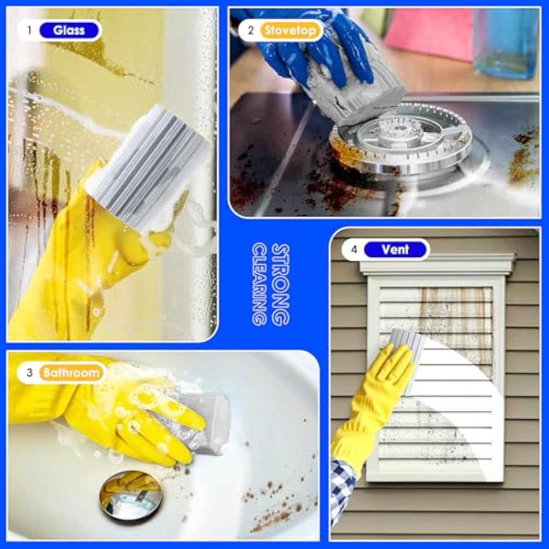 6-Pack Damp Clean Duster Sponge – Reusable PVA Cleaning Brush