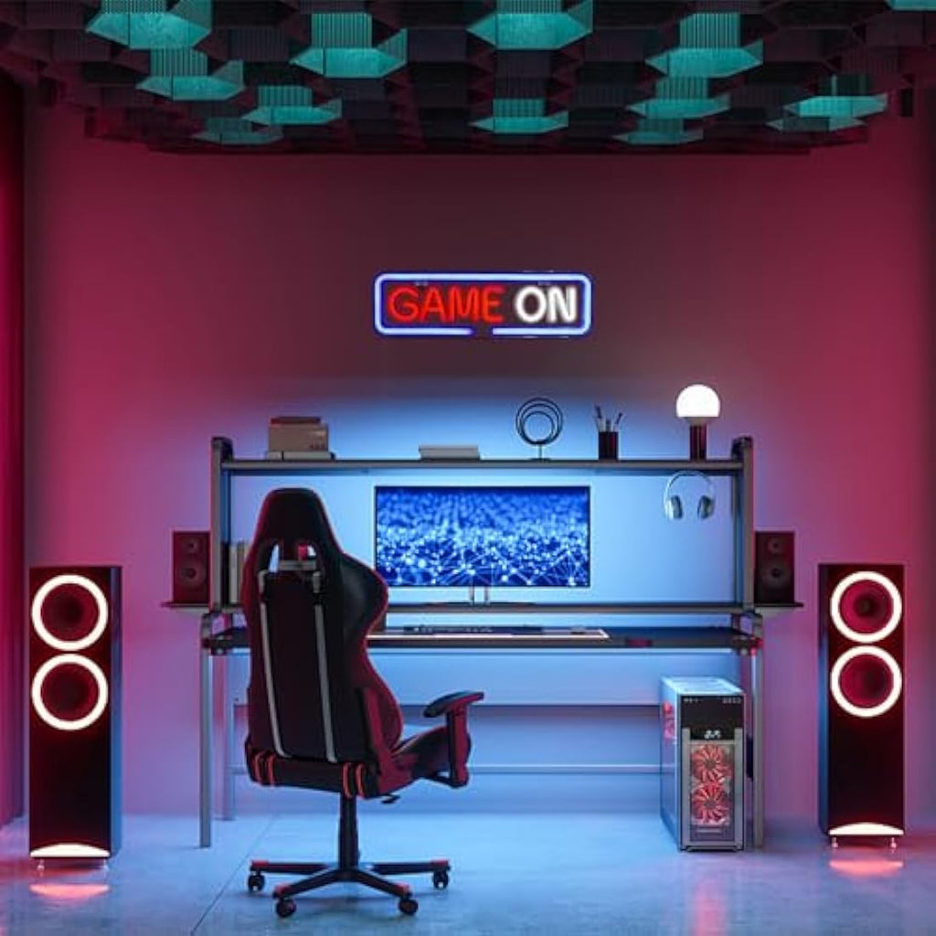 Game On Neon Sign – LED Gaming Wall Decor for Game Room