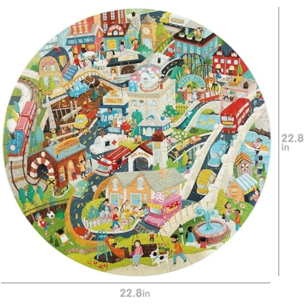Boppi City Life 150 Piece Round Jigsaw Puzzle for Kids Aged 5-8
