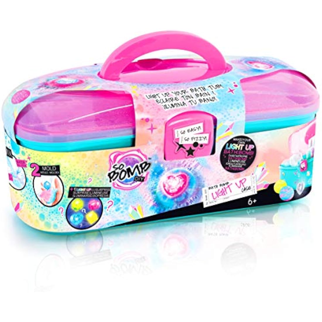 So Bomb DIY Light Up Bath Bomb Case – Pink Creative Kids Craft Kit