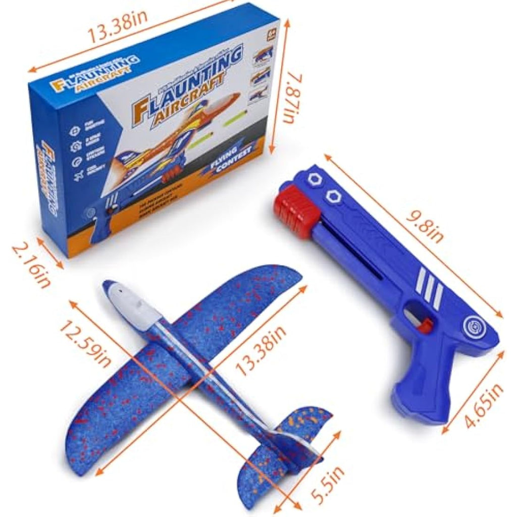 Jolof Store LED Airplane Launcher Toys | 3 Pack Foam Glider Planes