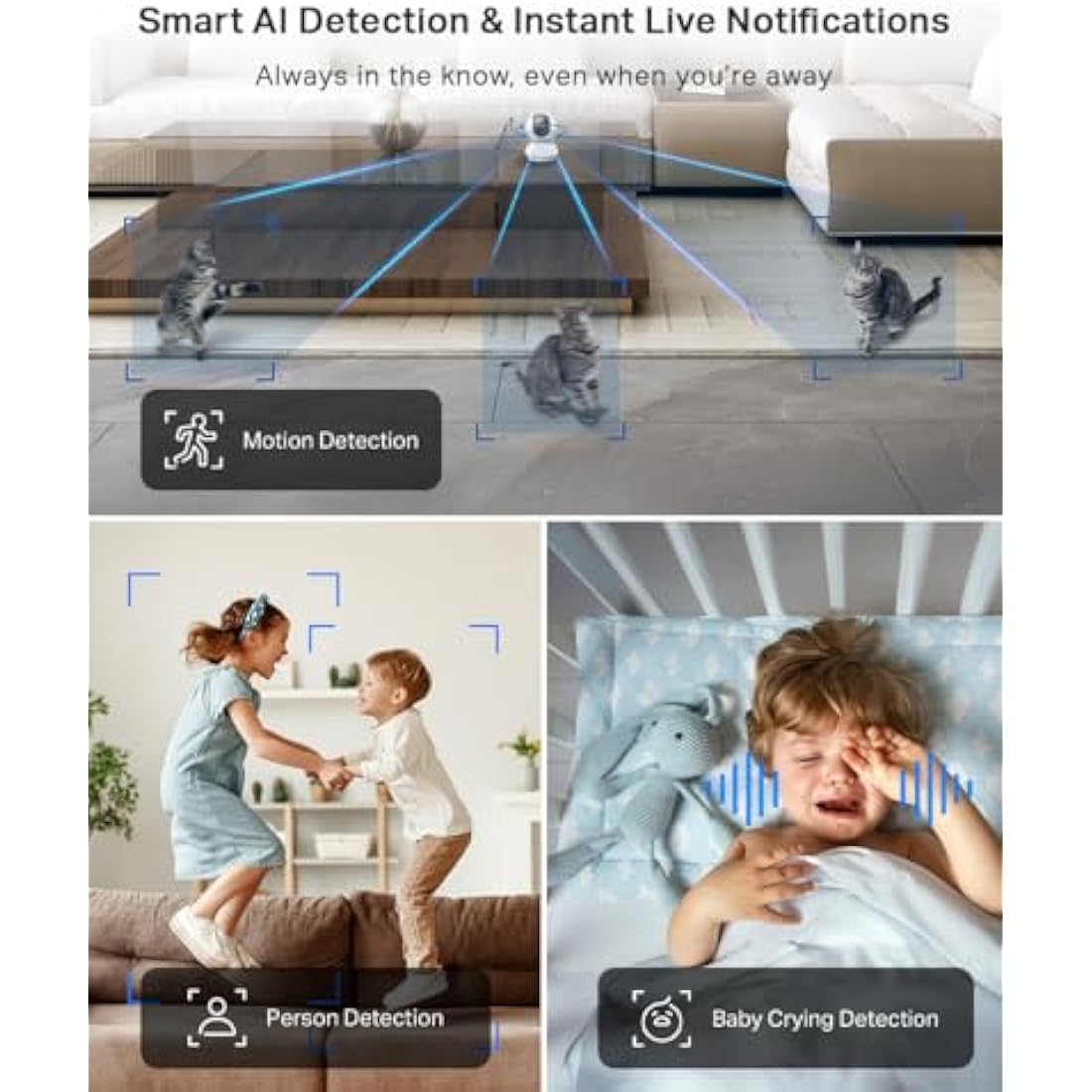 Tapo C210 2K 3MP Pan/Tilt Indoor Security Camera with Night Vision