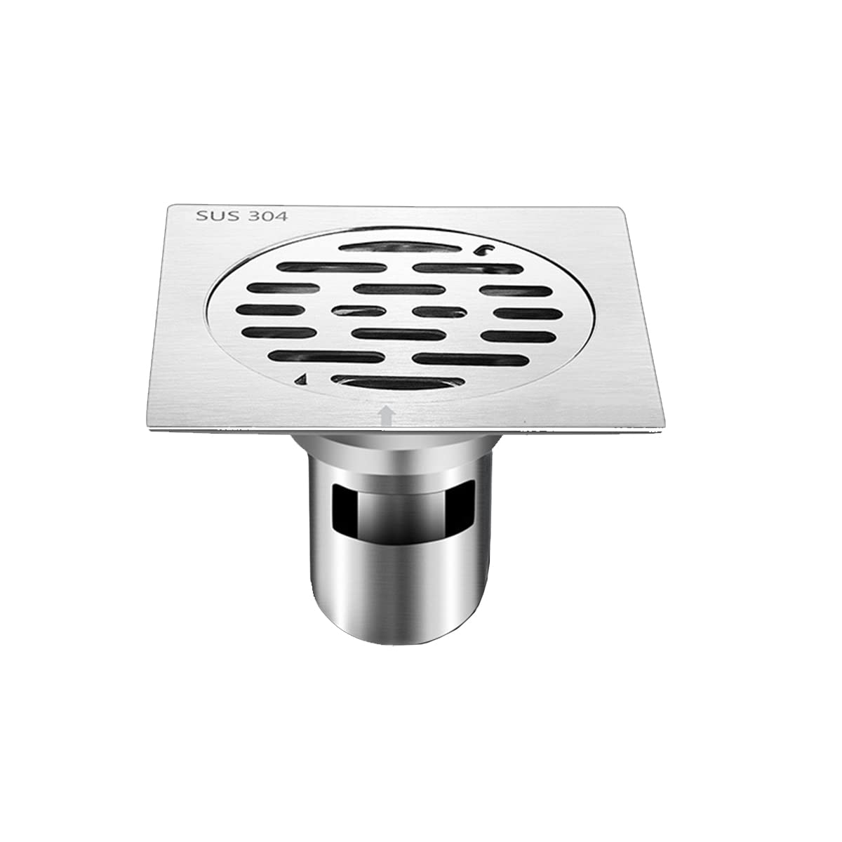 Qrity Stainless Steel Square Floor Drain | Anti-Odor Bathroom Waste Cover