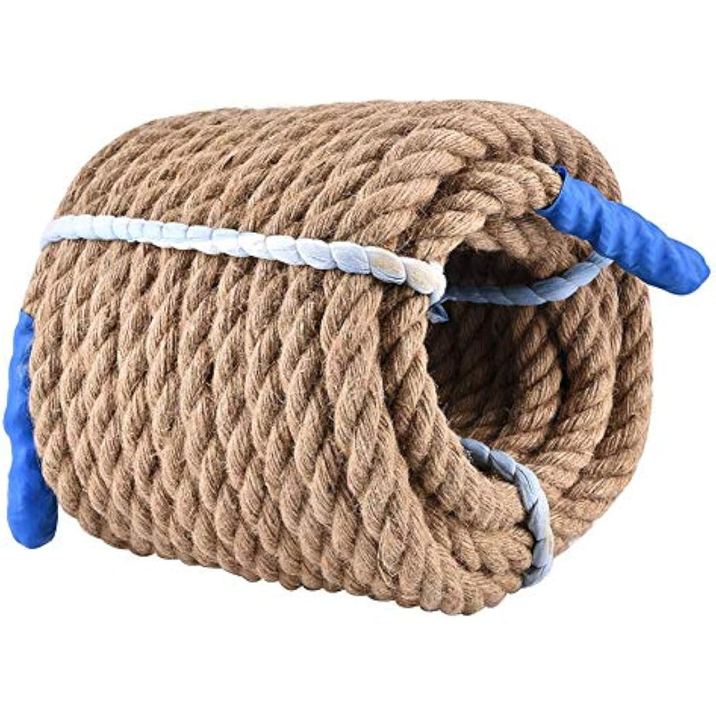 Alomejor 20m Natural Jute Rope – 20mm Heavy Duty Tug-of-War Twine