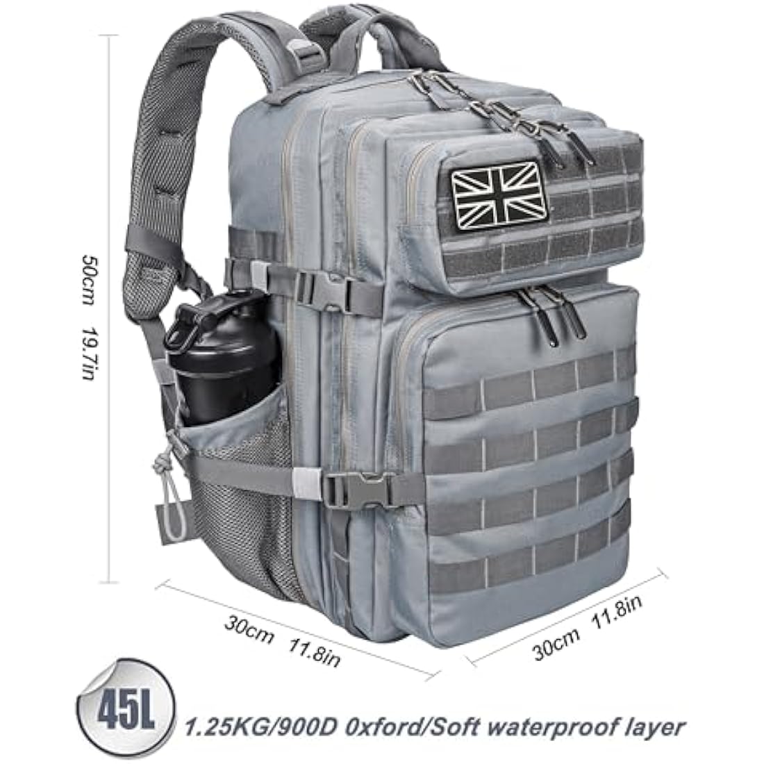 45L Military Tactical Backpack | Waterproof Molle Rucksack