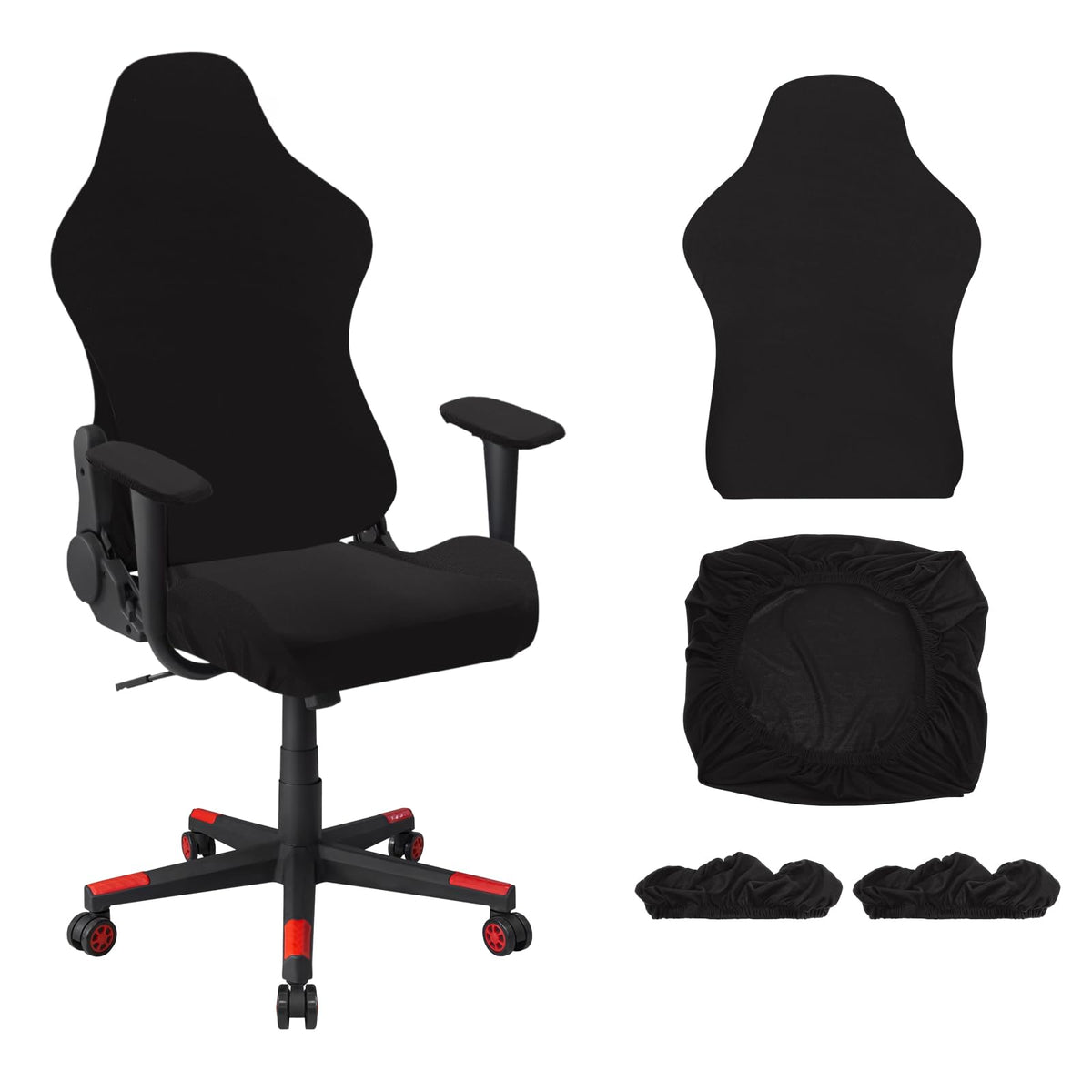 sourcing map Gaming Chair Covers, Stretchable Office Computer Chair Slipcover with Armrest Covers - image 1