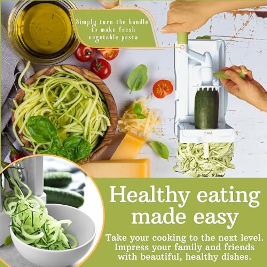 Brieftons 7-Blade Vegetable Spiralizer – Stainless Steel Zoodle Maker