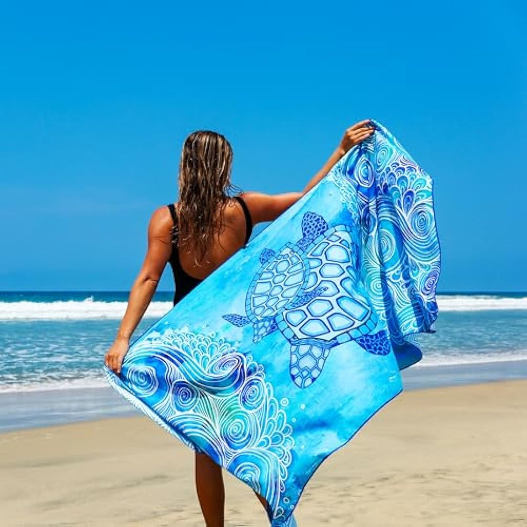 Jolof Store Microfiber Beach Towel – Quick Dry Sand-Free Travel Towel
