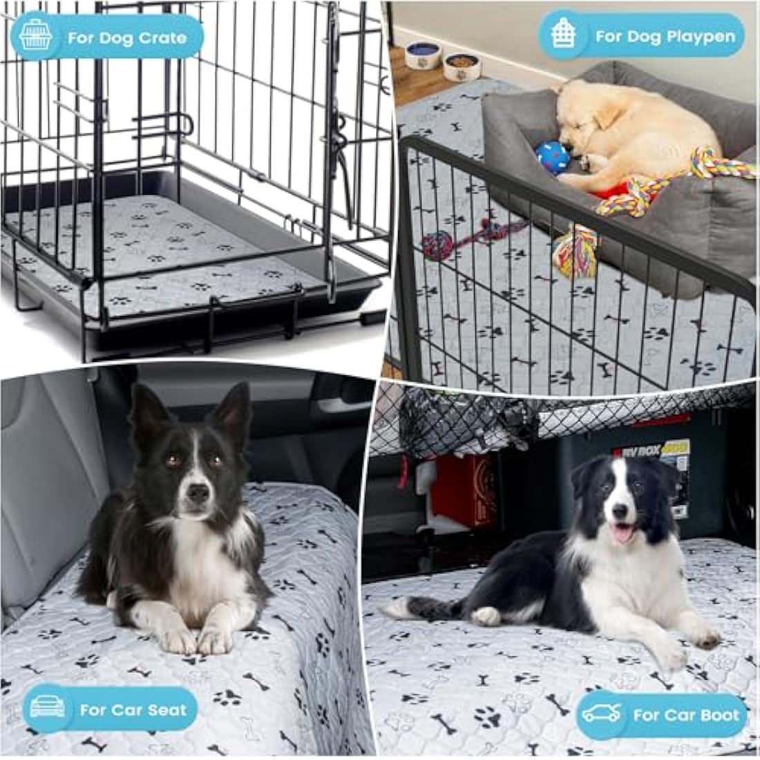Jolof Store Washable Puppy Pads – 2 Pack Reusable Waterproof Dog Mats