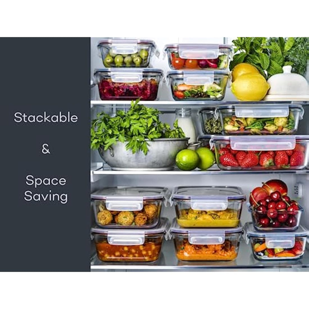 Franklin Lade Glass Food Storage Containers – 3pc Extra Large Set