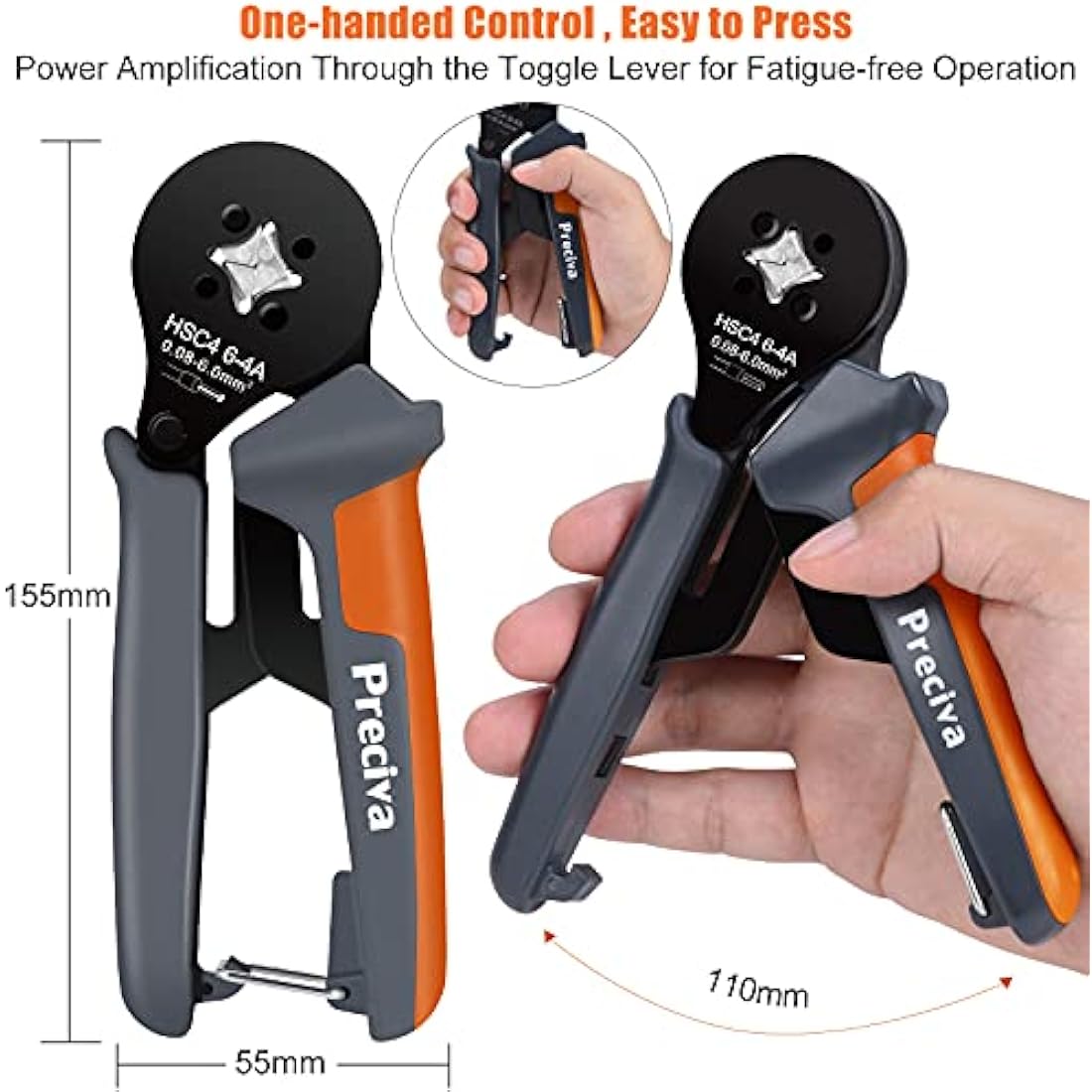 Preciva Ferrule Crimper Plier Kit | 1200 Terminal Connectors | AWG 28-10