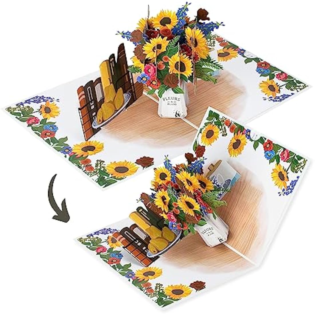 Cardology Sunflowers 3D Pop Up Card – Handmade Floral Greeting Card