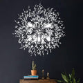 Jolof Store Modern Firework Dandelion Crystal Chandelier – 8-Light Silver