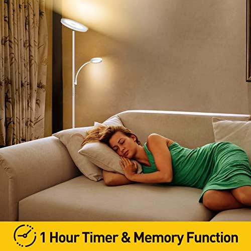 OUTON LED Floor Lamp with Reading Light | Dimmable Mother-Child Lamp