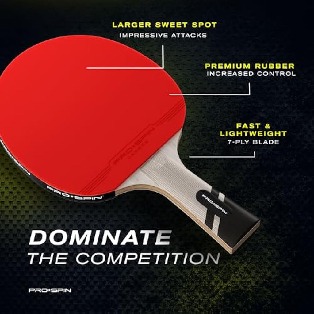 PRO SPIN Carbon Fibre Table Tennis Racket – Professional Ping Pong Bat