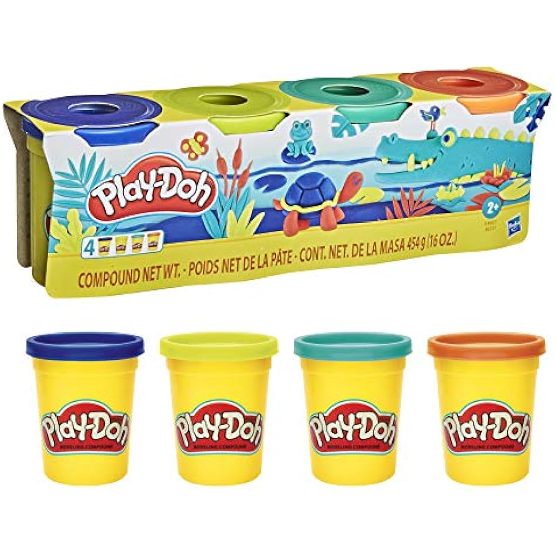Play-Doh 4-Pack Wild Colours Modeling Compound - Non-Toxic Kids Art Toy