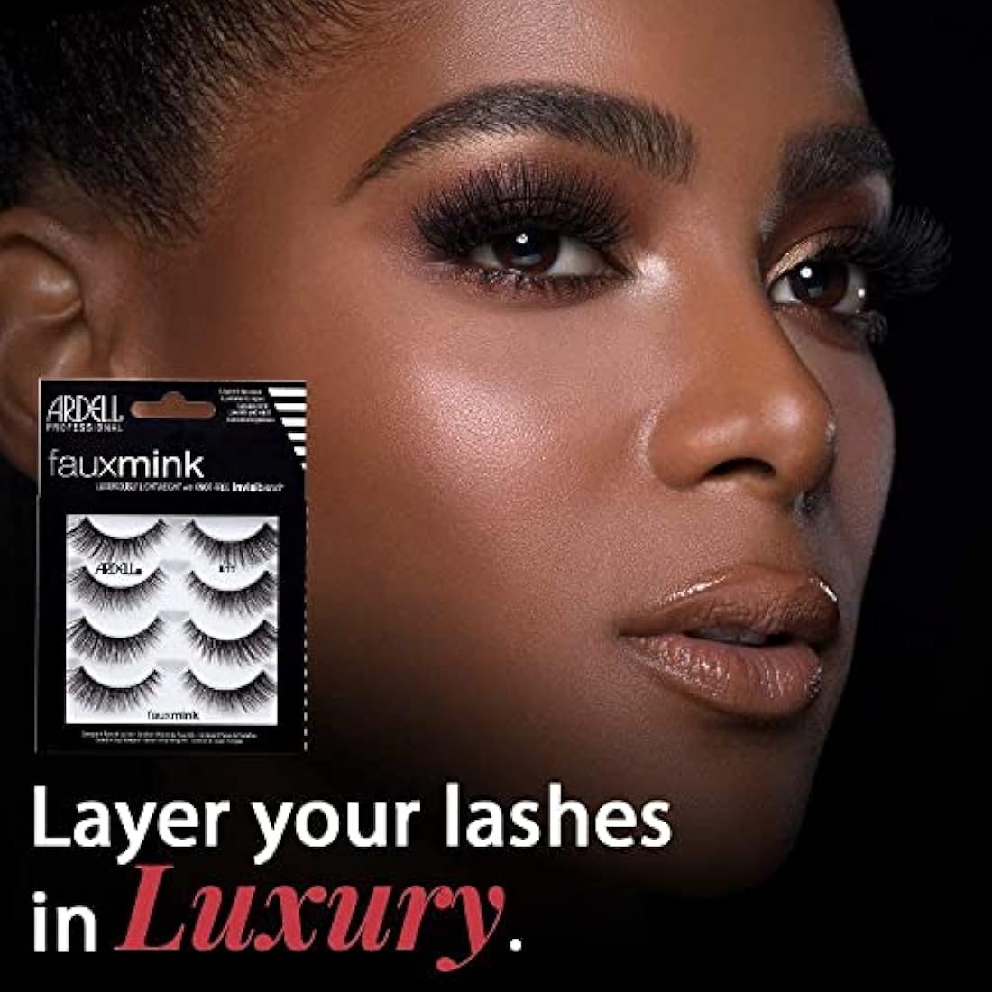 Ardell Faux Mink 811 False Lashes – Invisiband Volume Pack of 4