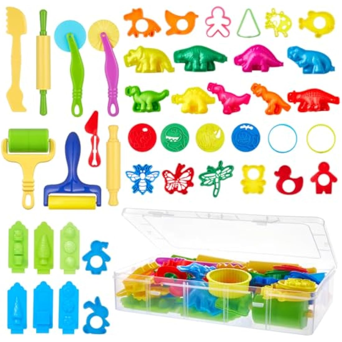 44 Pcs Kids Dough Tools Kit – Modeling Clay Cutters Set