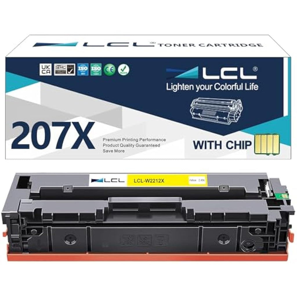 LCL Yellow Toner Cartridge for HP 207X W2212X | With OEM Chip | 1-Pack