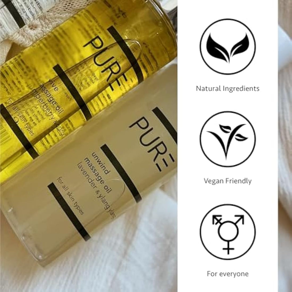 PURE Spa Skincare Unwind Body Oil – Lavender & Ylang Ylang – 100ml