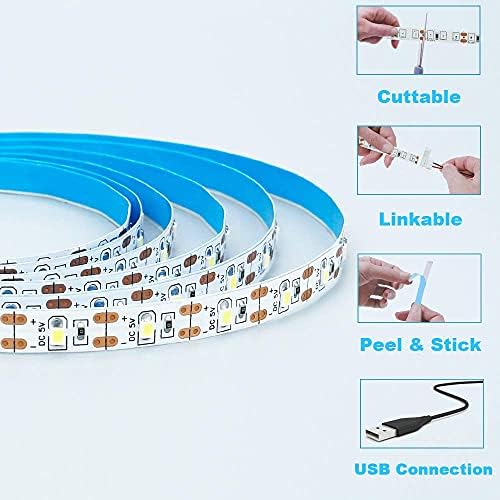 GOMING Red LED Strip Light – 4M USB Powered Flexible SMD2835 Tape