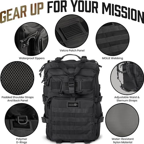 Tactical Backpack | 40L Military Assault Pack for Hiking