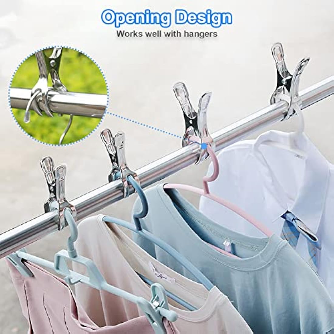 Stainless Steel Beach Towel Pegs – 10 Pack Heavy Duty Clips
