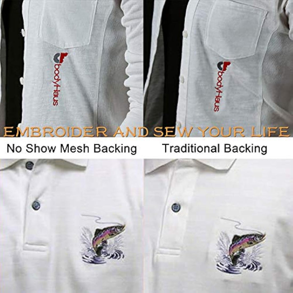 New brothread No Show Mesh Embroidery Stabilizer - 12" x 50Yd Roll