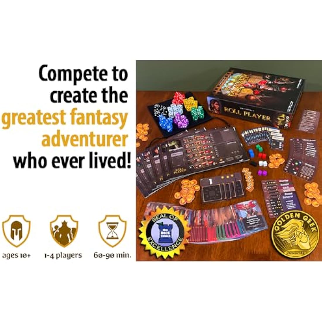 Roll Player Board Game – Fantasy Character Creation Strategy Dice Game