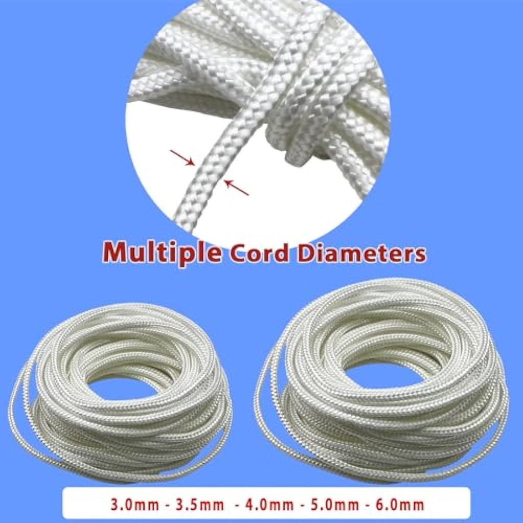 Jolof Store 4.0mm Recoil Starter Rope - 10m Pull Cord for Gas Engines