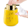 Marble Foam Soap Dispenser for Bathroom, Chic Ceramic BottleYellow